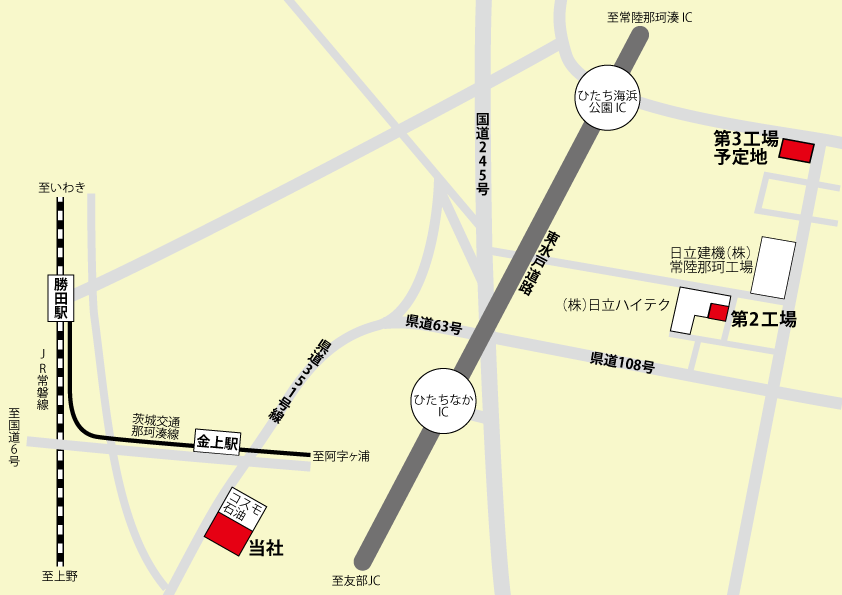 第2工場への地図